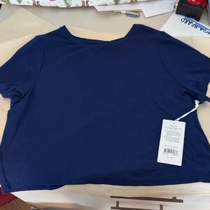 Classic Navy Blue Crop Top